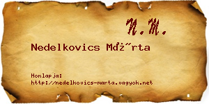 Nedelkovics Márta névjegykártya