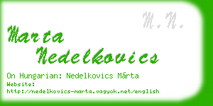 marta nedelkovics business card
