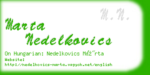 marta nedelkovics business card